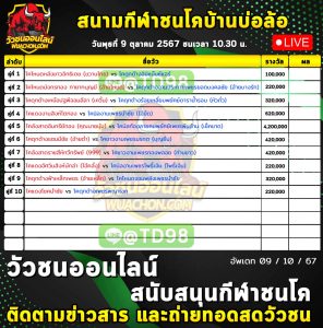 Read more about the article รายการวัวชน สนามกีฬาชนโคบ้านบ่อล้อ วันที่ 9 ตุลาคม 2567